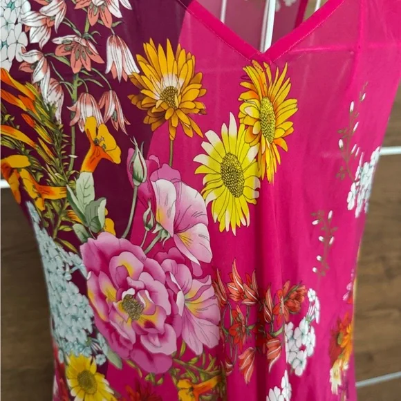 JOHNNY WAS GOLDEN BOUQUET BIAS MAXI DRESS Sz M - Picture 8 of 15